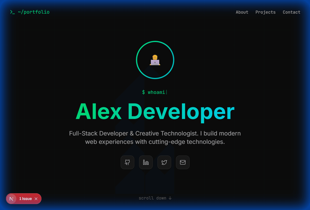 Portfolio Créatif Développeur